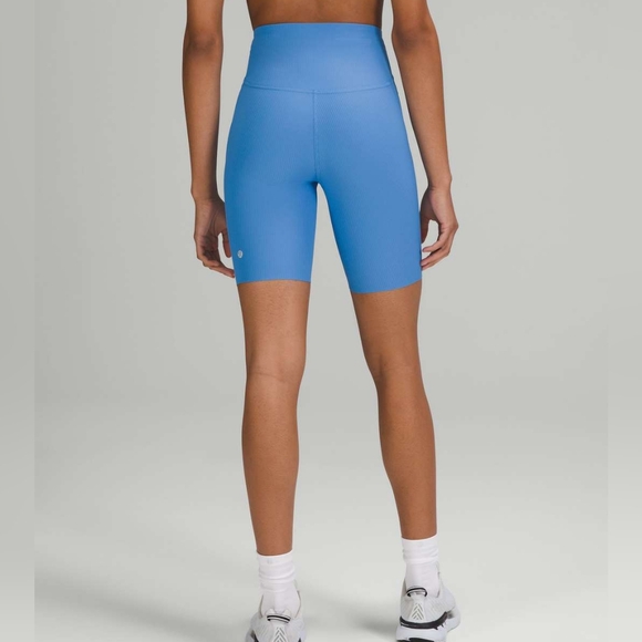 Lululemon Base Pace High-Rise Short *Ribbed Nulux in Blue Nile - Like New - Picture 3 of 14